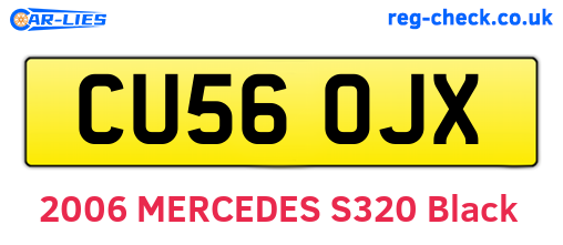 CU56OJX are the vehicle registration plates.