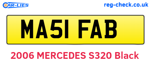 MA51FAB are the vehicle registration plates.