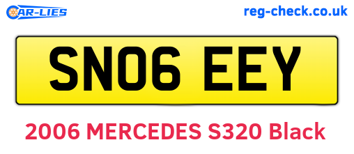 SN06EEY are the vehicle registration plates.