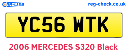 YC56WTK are the vehicle registration plates.