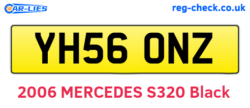 YH56ONZ are the vehicle registration plates.