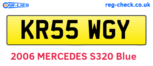 KR55WGY are the vehicle registration plates.