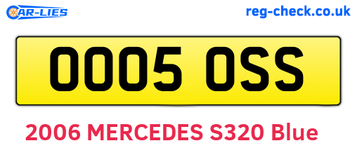 OO05OSS are the vehicle registration plates.