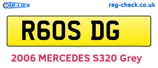 R60SDG are the vehicle registration plates.