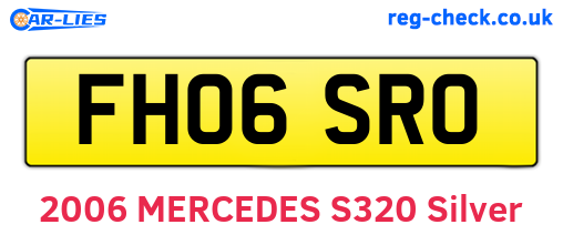 FH06SRO are the vehicle registration plates.