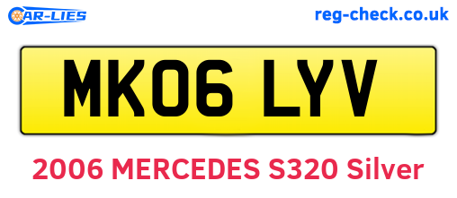 MK06LYV are the vehicle registration plates.