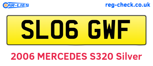 SL06GWF are the vehicle registration plates.