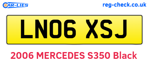 LN06XSJ are the vehicle registration plates.
