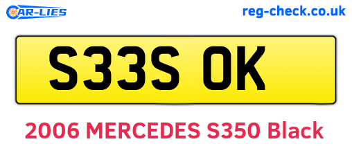 S33SOK are the vehicle registration plates.
