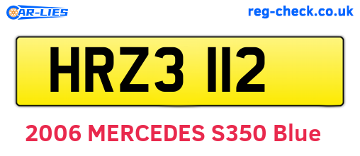 HRZ3112 are the vehicle registration plates.