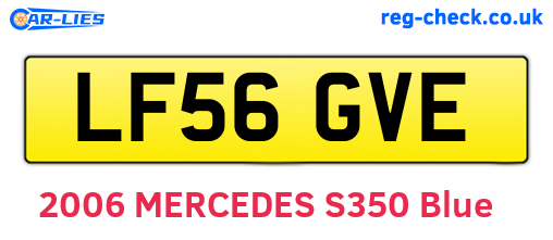 LF56GVE are the vehicle registration plates.