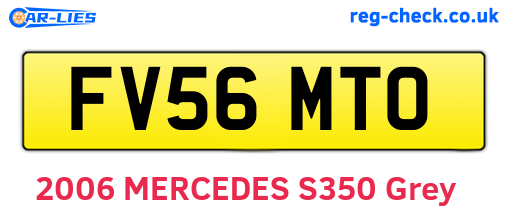 FV56MTO are the vehicle registration plates.