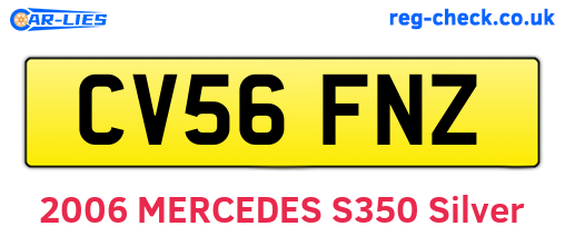CV56FNZ are the vehicle registration plates.
