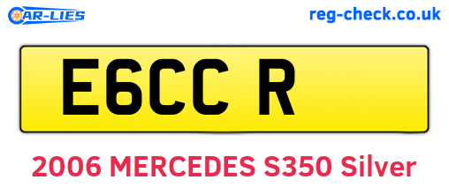 E6CCR are the vehicle registration plates.