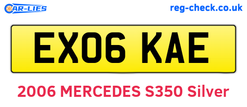 EX06KAE are the vehicle registration plates.