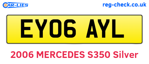 EY06AYL are the vehicle registration plates.