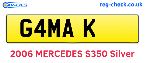 G4MAK are the vehicle registration plates.