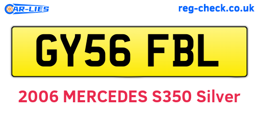 GY56FBL are the vehicle registration plates.