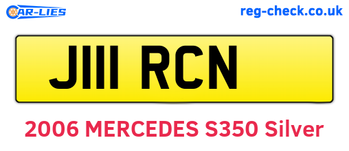 J111RCN are the vehicle registration plates.