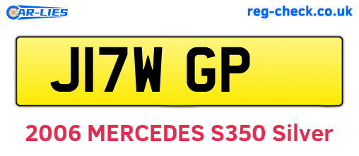J17WGP are the vehicle registration plates.