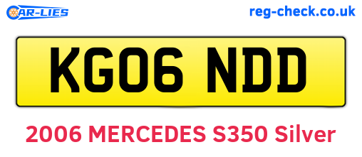KG06NDD are the vehicle registration plates.