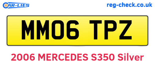 MM06TPZ are the vehicle registration plates.