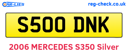 S500DNK are the vehicle registration plates.