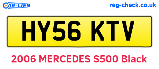 HY56KTV are the vehicle registration plates.