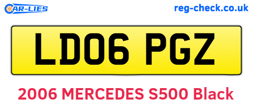 LD06PGZ are the vehicle registration plates.