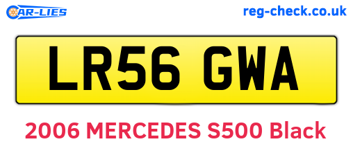 LR56GWA are the vehicle registration plates.