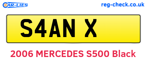 S4ANX are the vehicle registration plates.