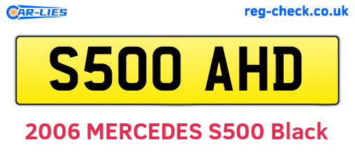 S500AHD are the vehicle registration plates.
