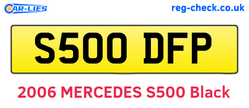 S500DFP are the vehicle registration plates.