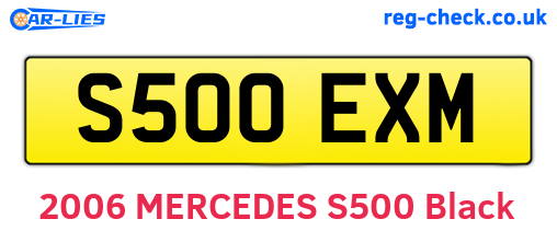 S500EXM are the vehicle registration plates.