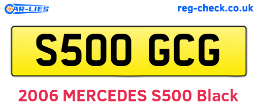S500GCG are the vehicle registration plates.