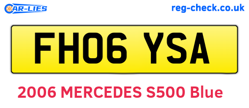 FH06YSA are the vehicle registration plates.