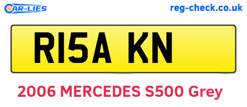 R15AKN are the vehicle registration plates.