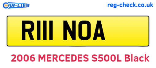 R111NOA are the vehicle registration plates.