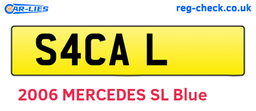 S4CAL are the vehicle registration plates.