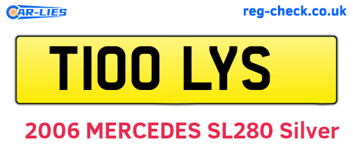 T100LYS are the vehicle registration plates.