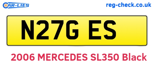 N27GES are the vehicle registration plates.