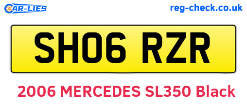 SH06RZR are the vehicle registration plates.