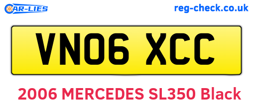 VN06XCC are the vehicle registration plates.