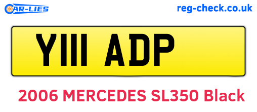 Y111ADP are the vehicle registration plates.