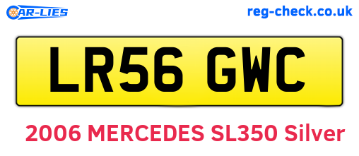 LR56GWC are the vehicle registration plates.