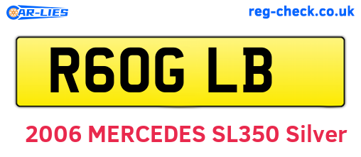 R60GLB are the vehicle registration plates.