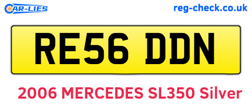 RE56DDN are the vehicle registration plates.