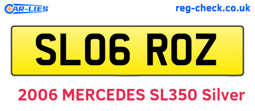 SL06ROZ are the vehicle registration plates.