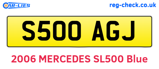 S500AGJ are the vehicle registration plates.