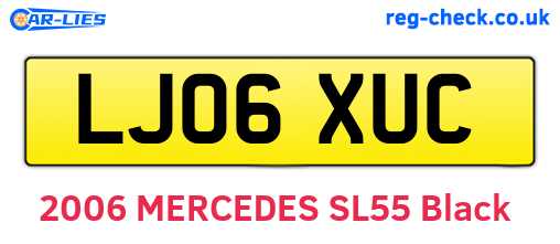 LJ06XUC are the vehicle registration plates.